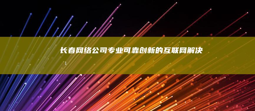 长春网络公司 - 专业、可靠、创新的互联网解决方案提供商